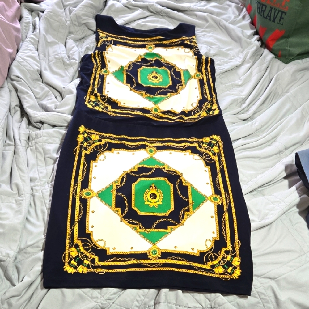 Ralph Lauren Black and Gold Dress